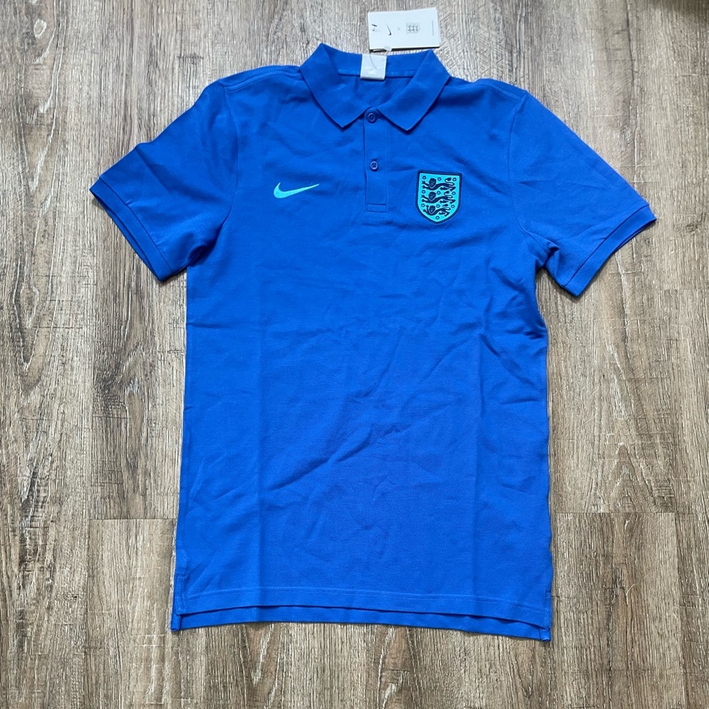 Nike Mens England National Team Soccer Polo Blue Sz Small DH4939-480